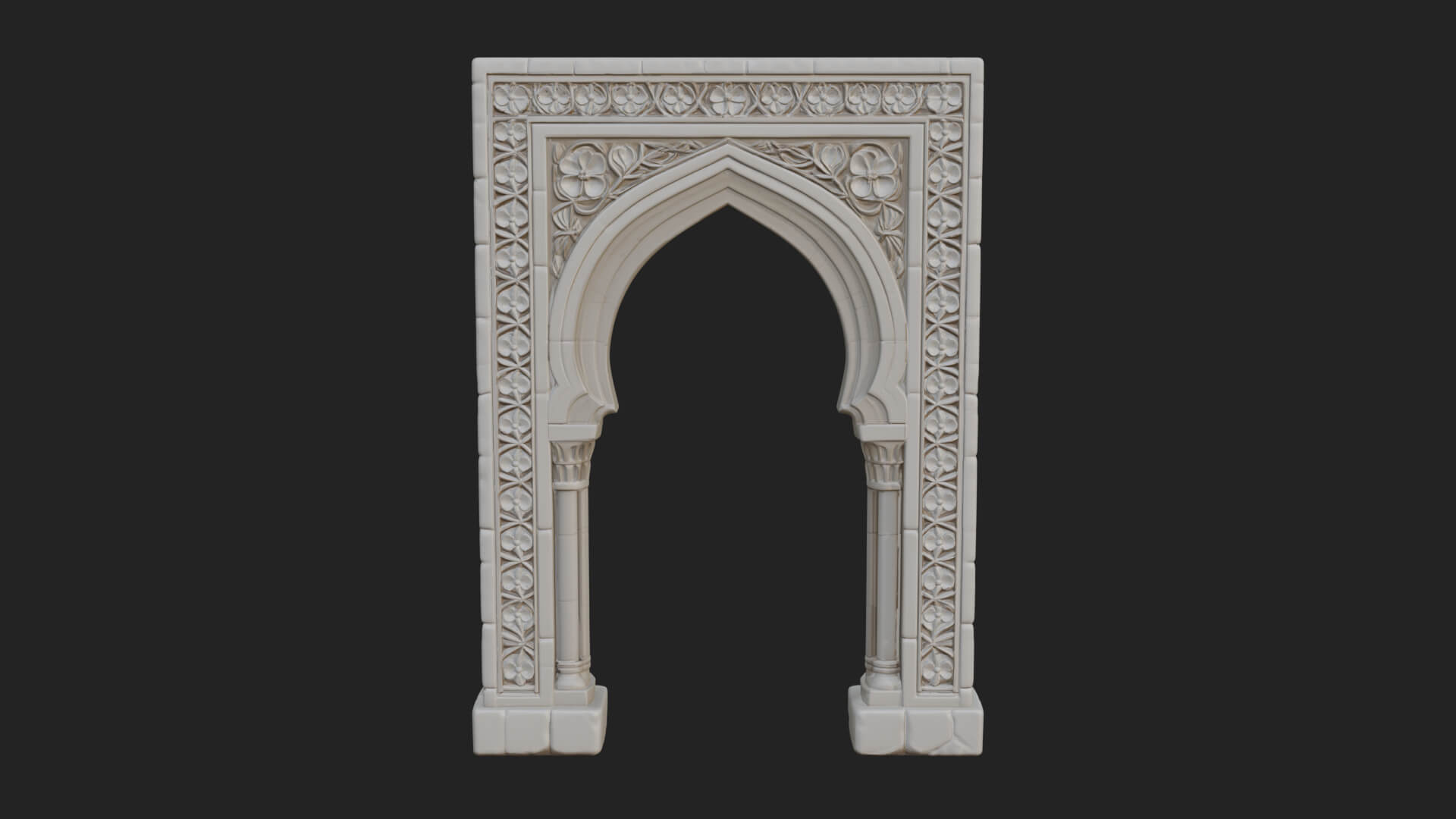 Moorish Arch Gateway Model Design 15 3D Print Model 3D Model