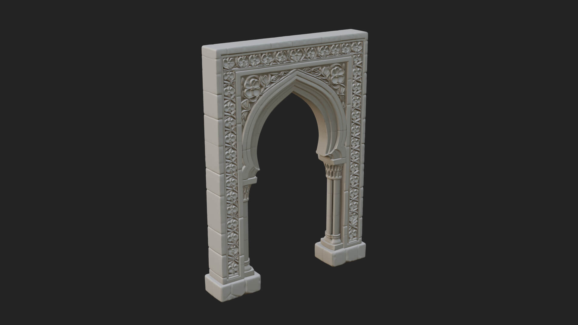 Moorish Arch Gateway Model Design 15 3D Print Model 3D Model
