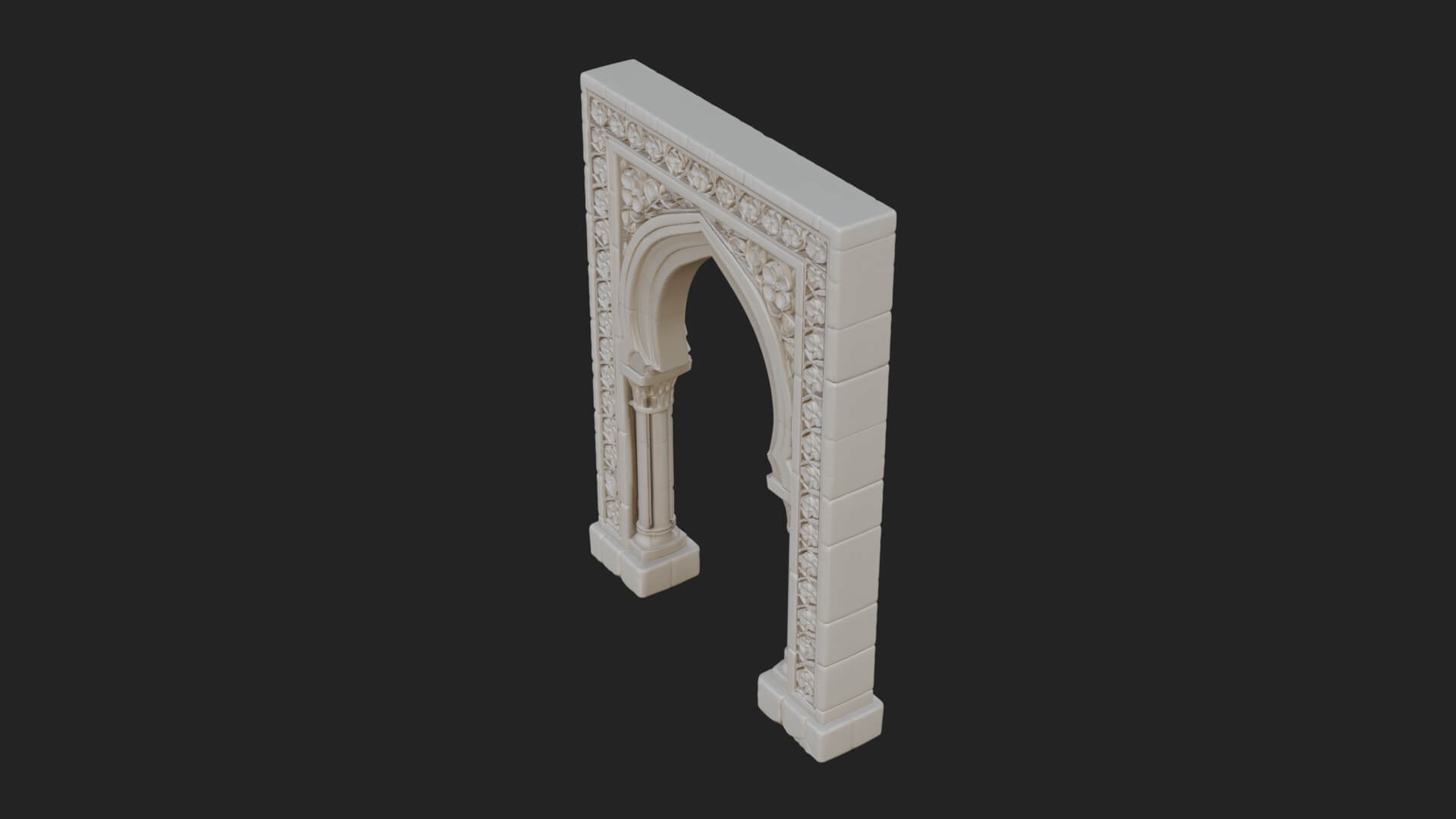 Moorish Arch Gateway Model Design 15 3D Print Model 3D Model