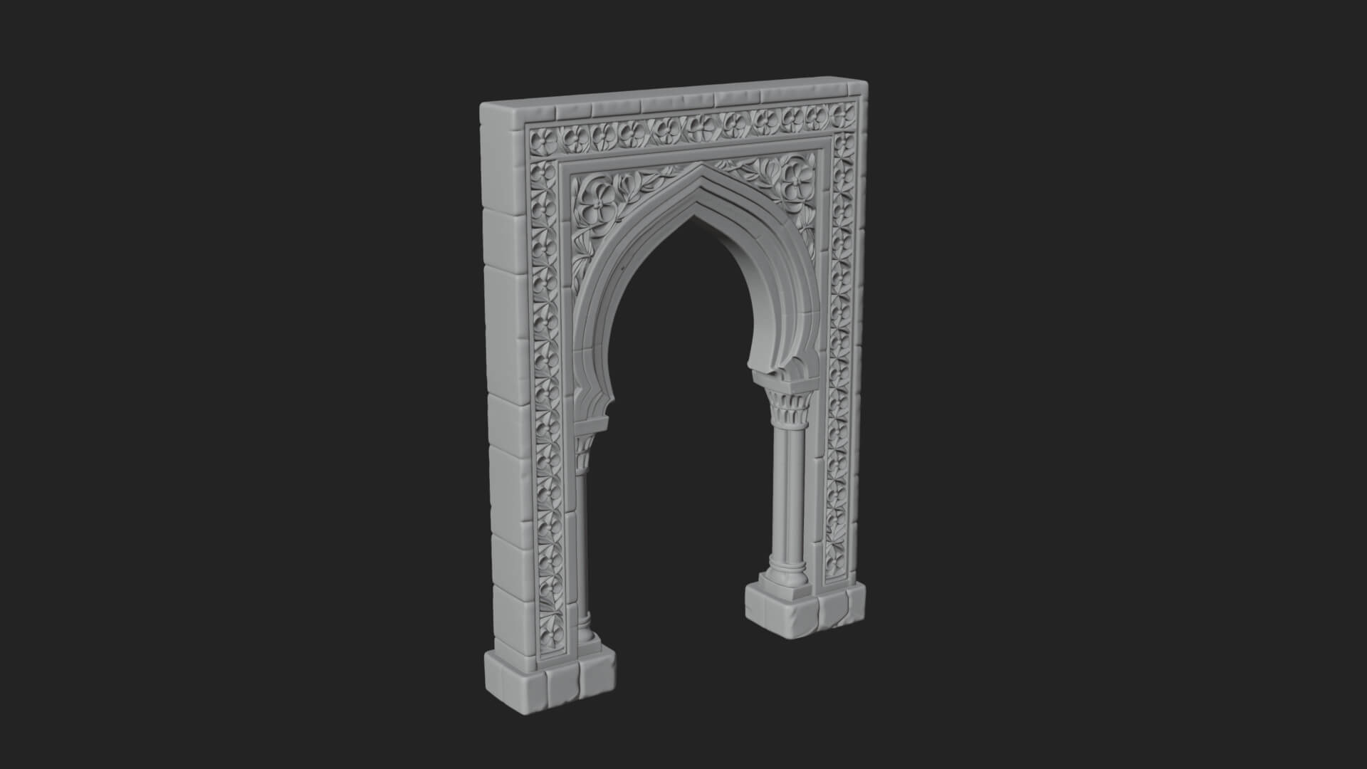 Moorish Arch Gateway Model Design 15 3D Print Model 3D Model