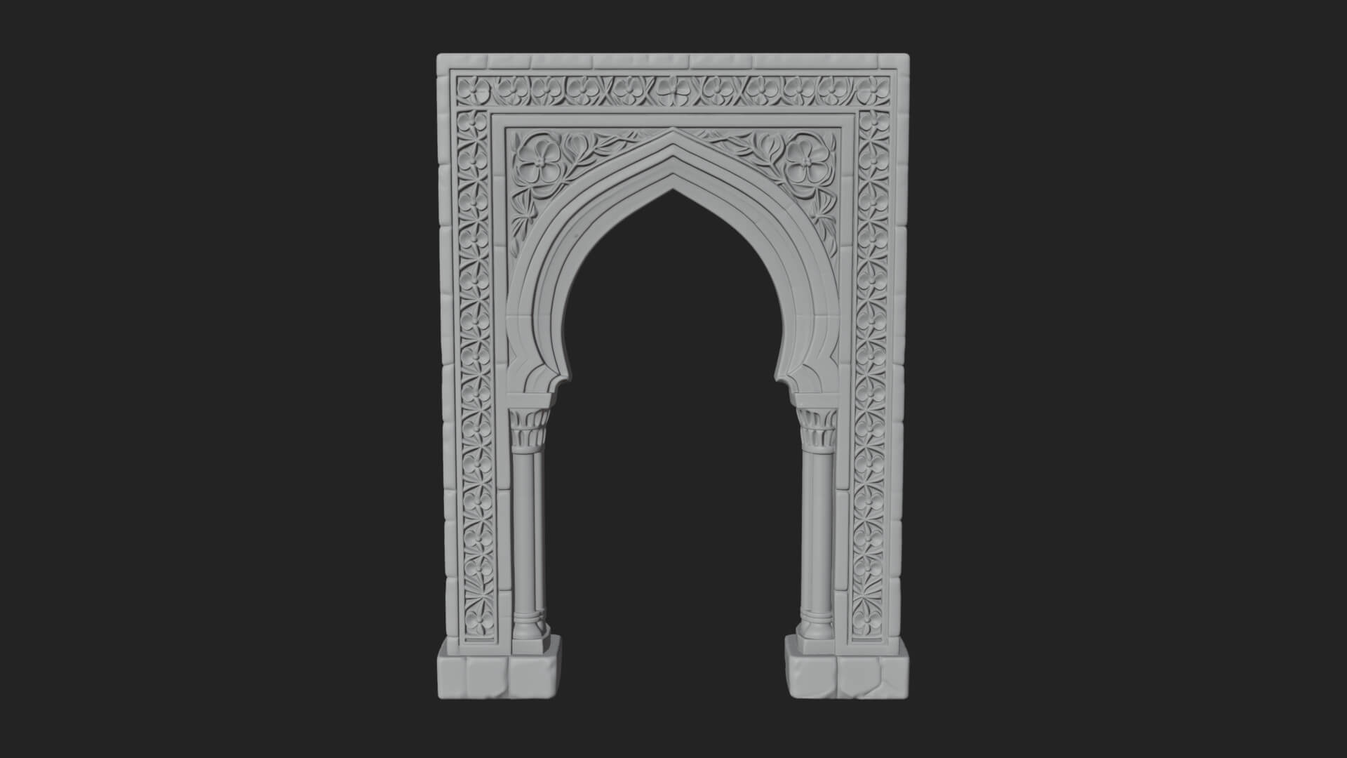 Moorish Arch Gateway Model Design 15 3D Print Model 3D Model
