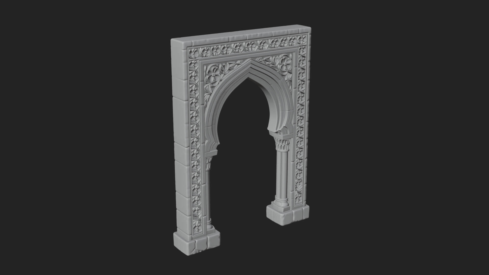 Moorish Arch Gateway Model Design 15 3D Print Model 3D Model