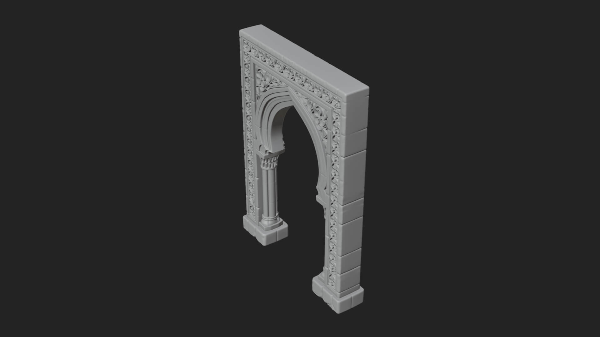 Moorish Arch Gateway Model Design 15 3D Print Model 3D Model