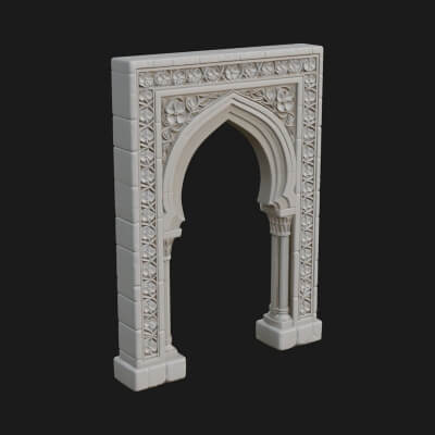 Moorish Arch Gateway Model Design 15 3D Print Model