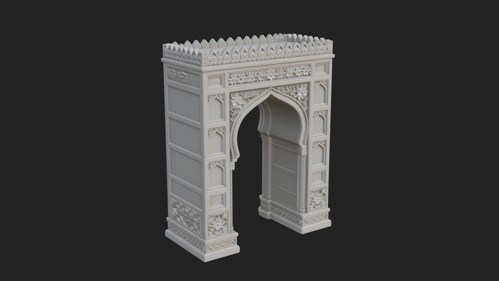 Moorish Arch Gateway Model Design 16 3D Print Model 3D Model