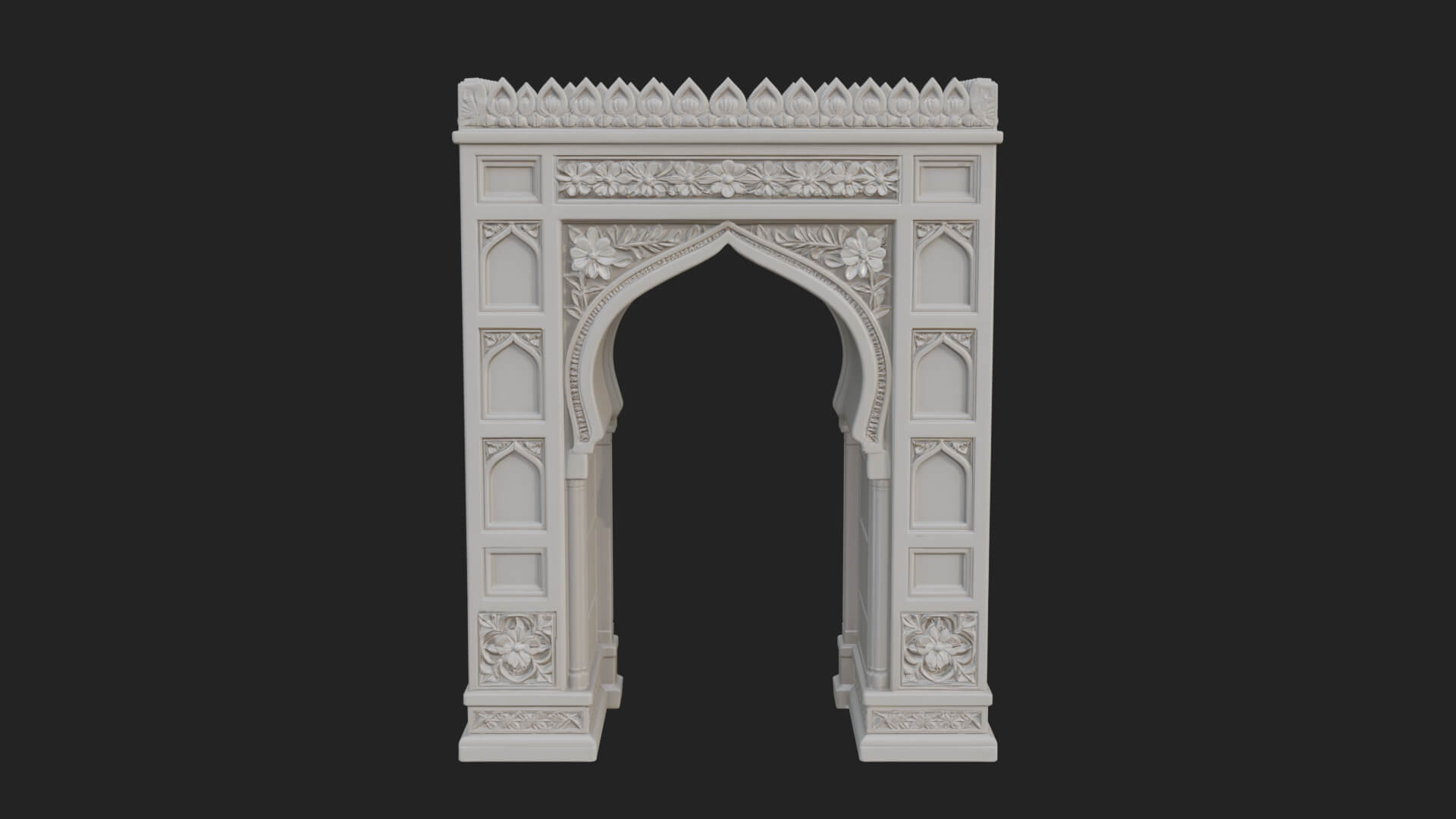 Moorish Arch Gateway Model Design 16 3D Print Model 3D Model