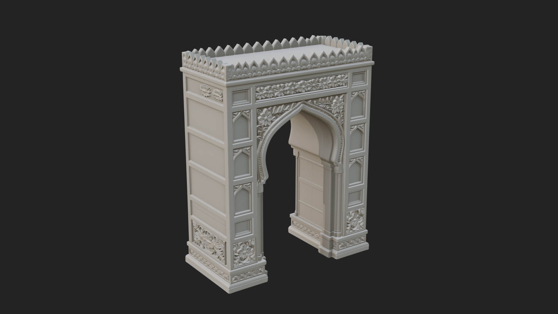 Moorish Arch Gateway Model Design 16 3D Print Model 3D Model