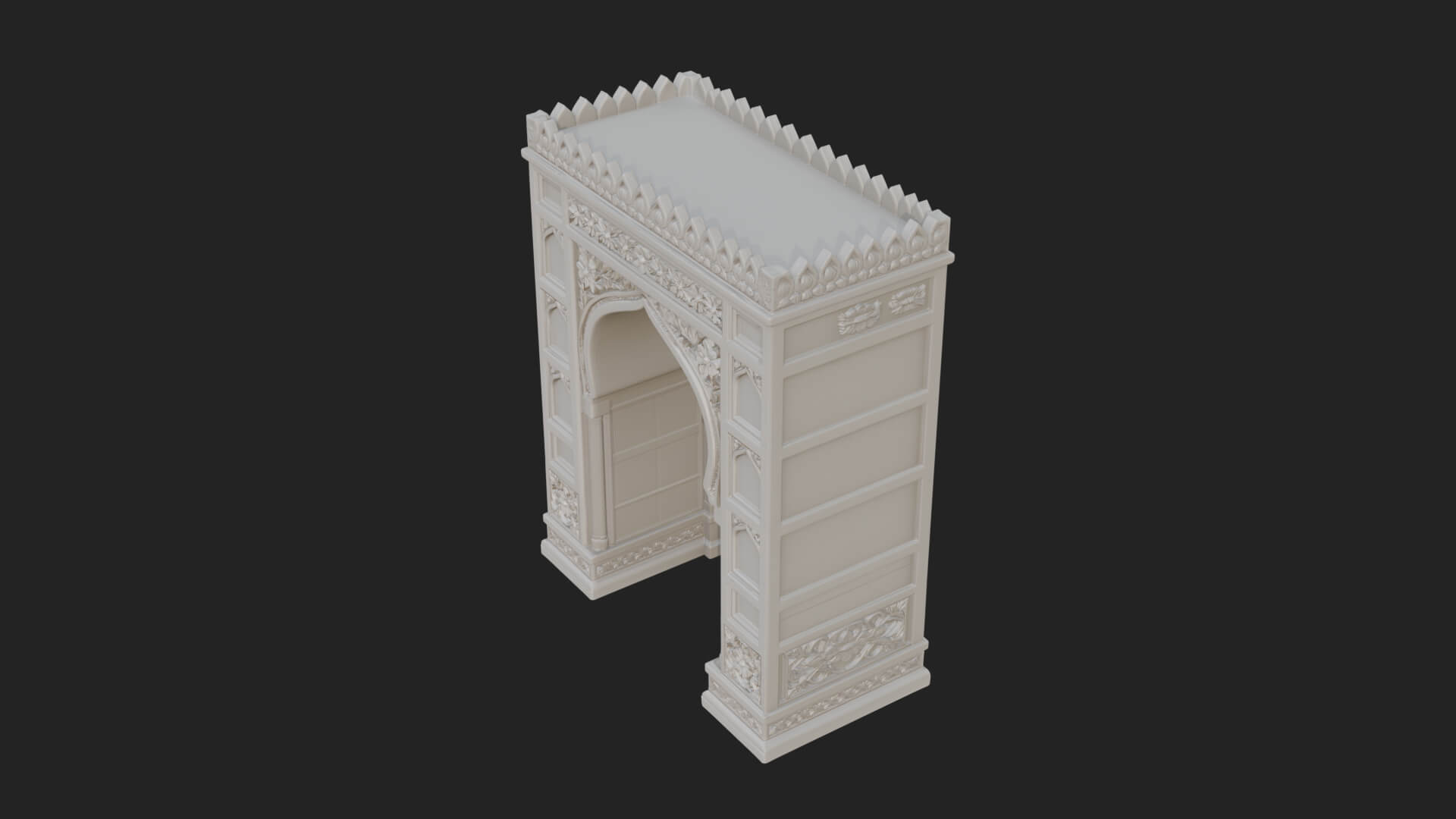 Moorish Arch Gateway Model Design 16 3D Print Model 3D Model