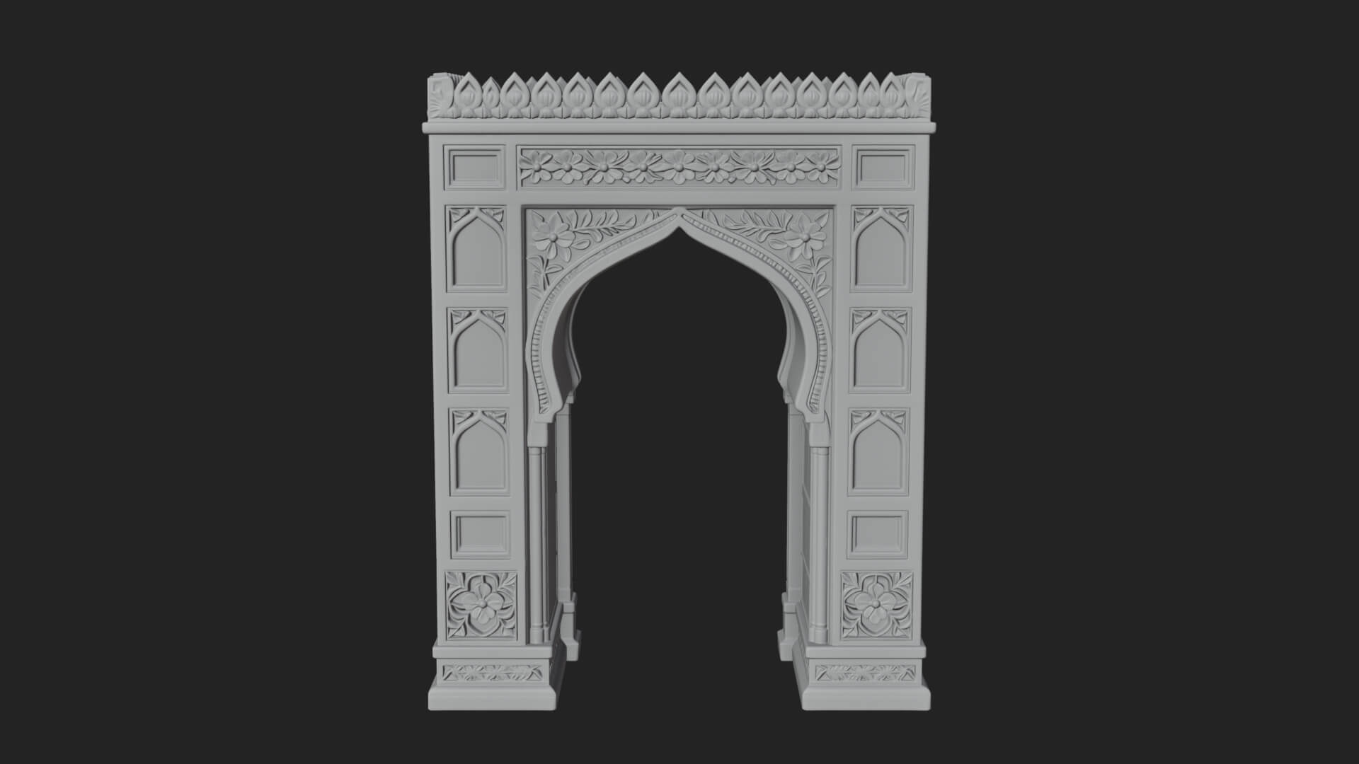 Moorish Arch Gateway Model Design 16 3D Print Model 3D Model
