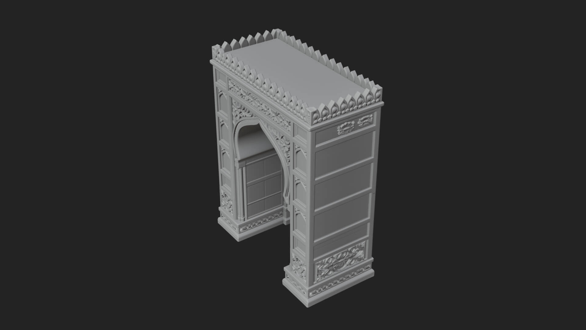Moorish Arch Gateway Model Design 16 3D Print Model 3D Model