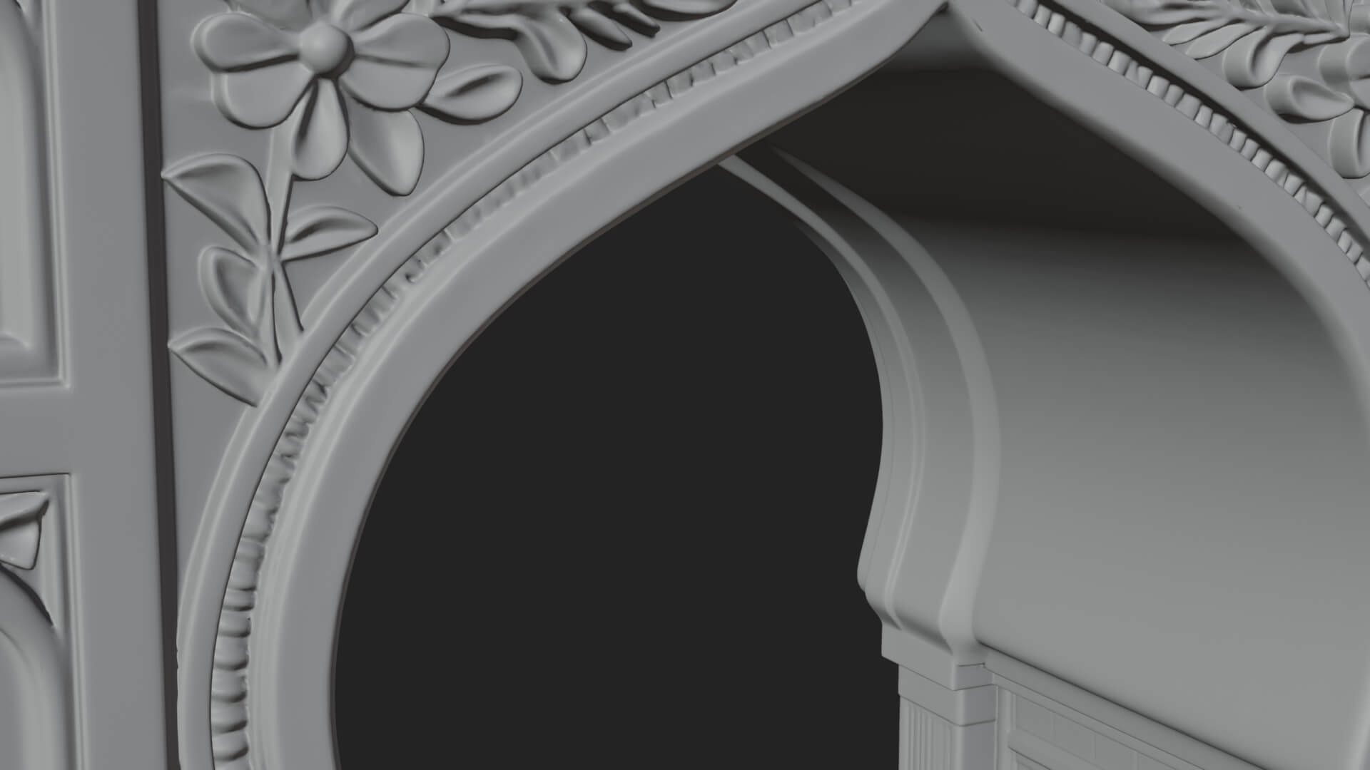 Moorish Arch Gateway Model Design 16 3D Print Model 3D Model