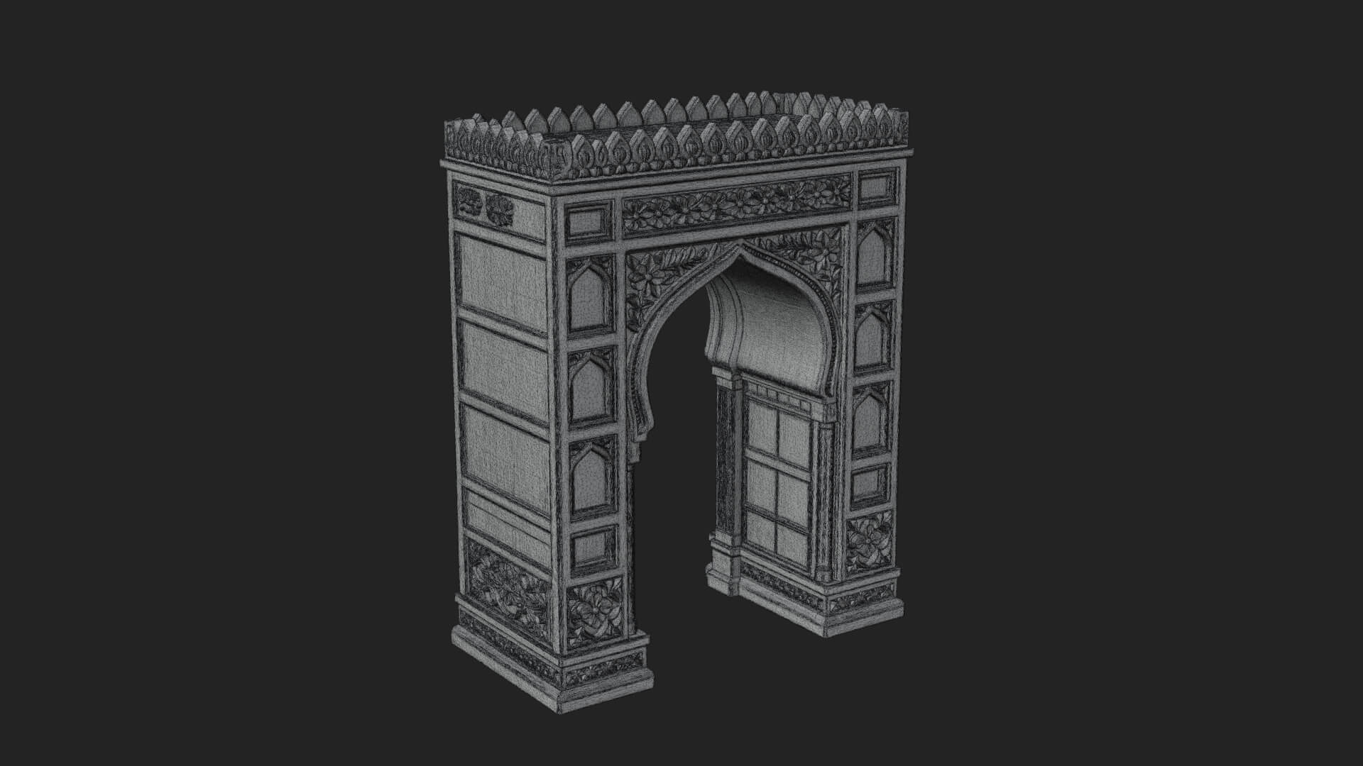 Moorish Arch Gateway Model Design 16 3D Print Model 3D Model