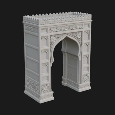 Moorish Arch Gateway Model Design 16 3D Print Model