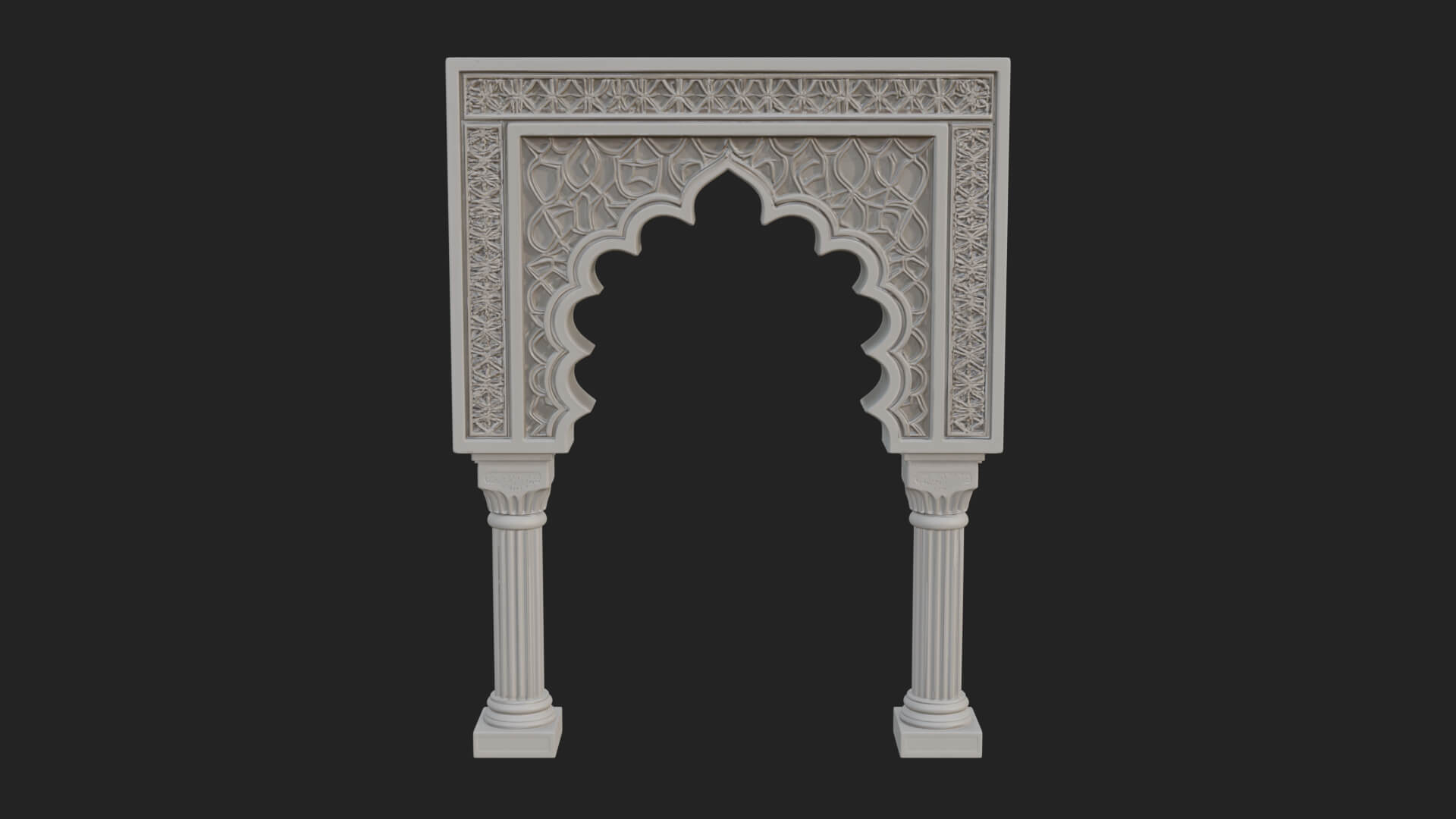 Moorish Arch Gateway Model Design 17 3D Print Model 3D Model