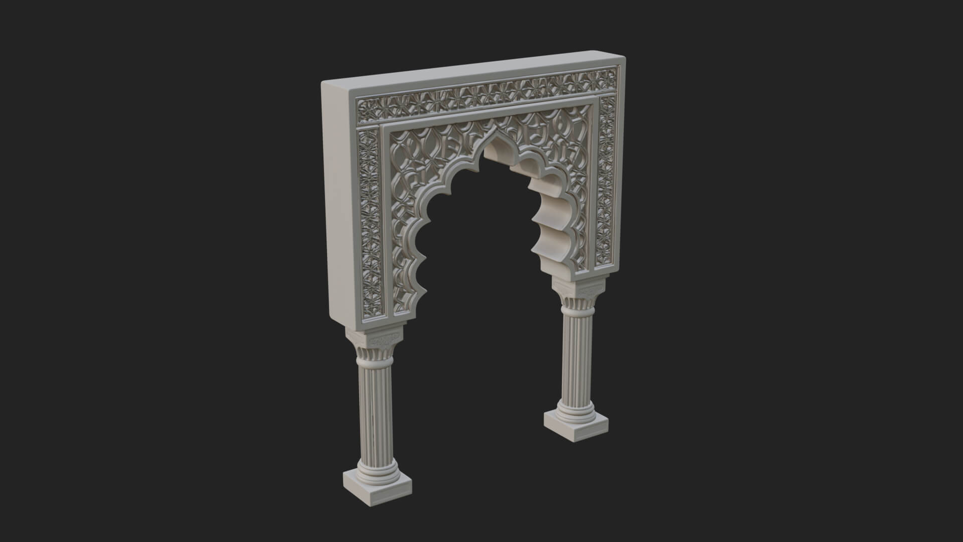Moorish Arch Gateway Model Design 17 3D Print Model 3D Model