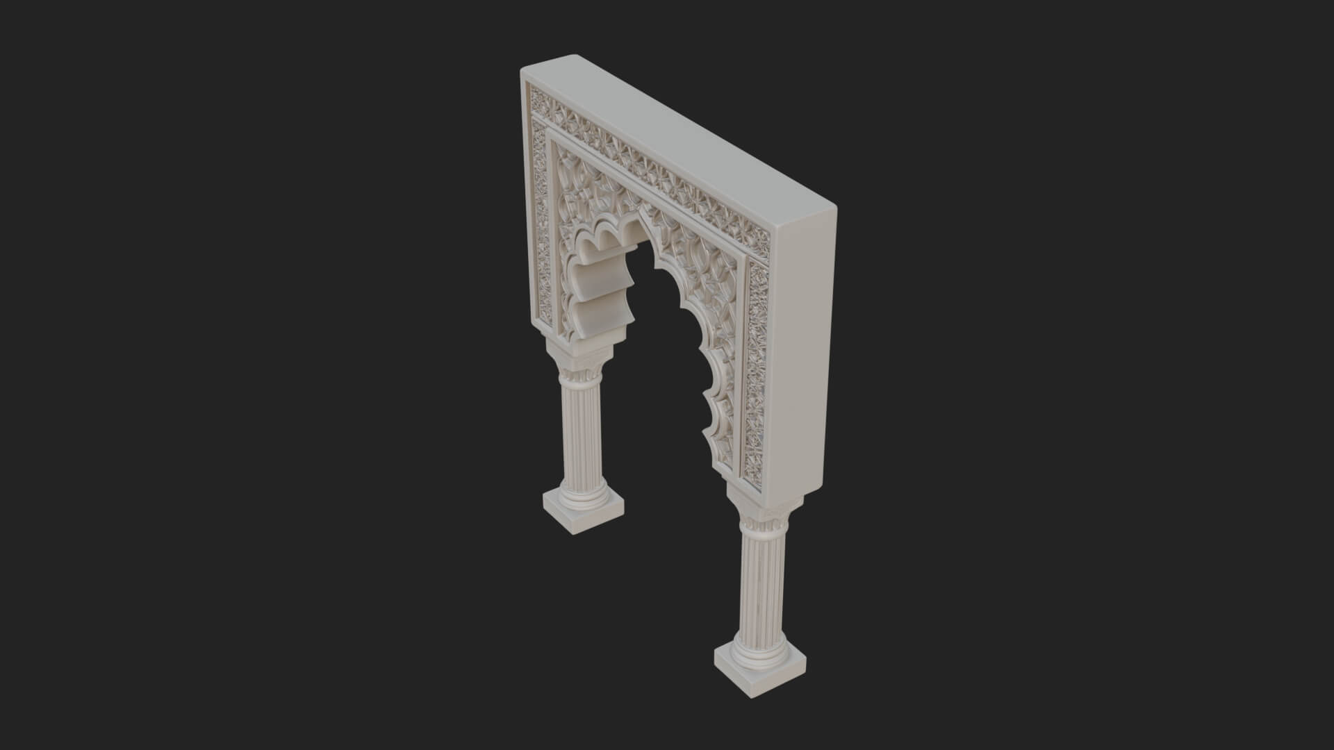 Moorish Arch Gateway Model Design 17 3D Print Model 3D Model