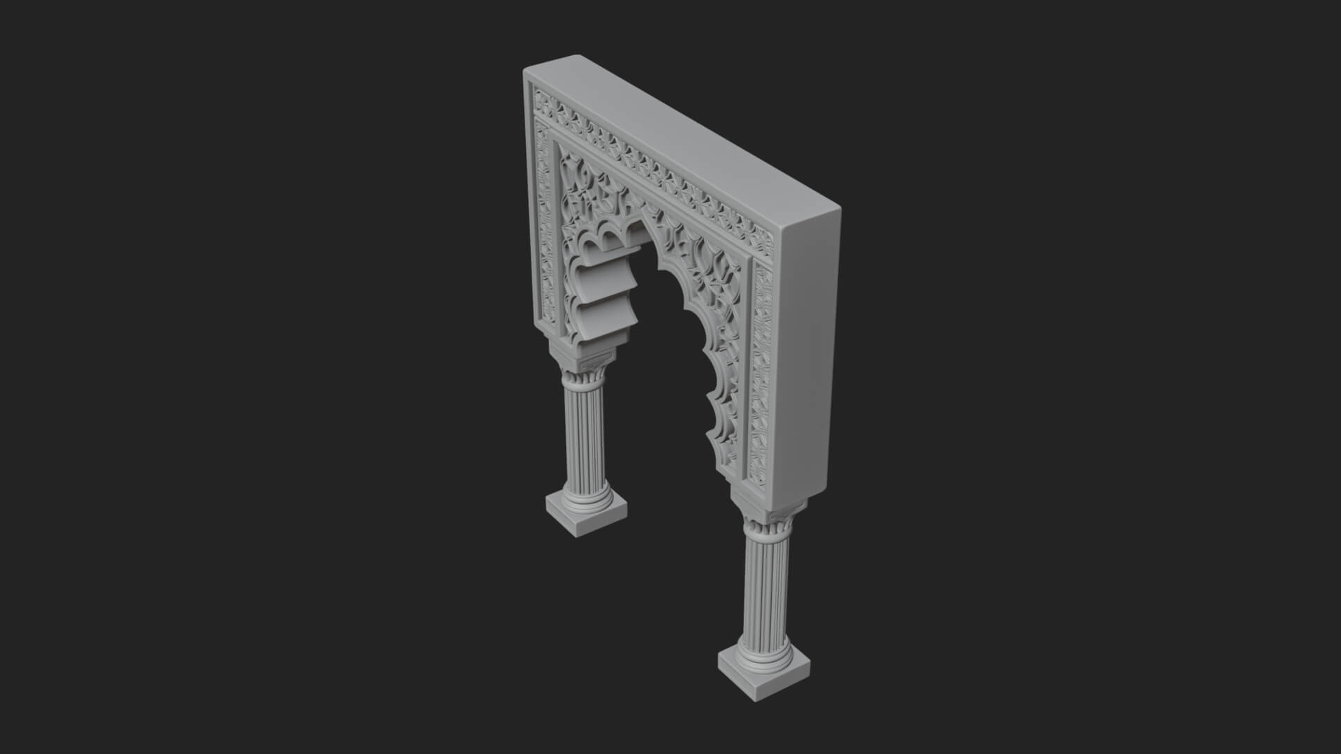 Moorish Arch Gateway Model Design 17 3D Print Model 3D Model