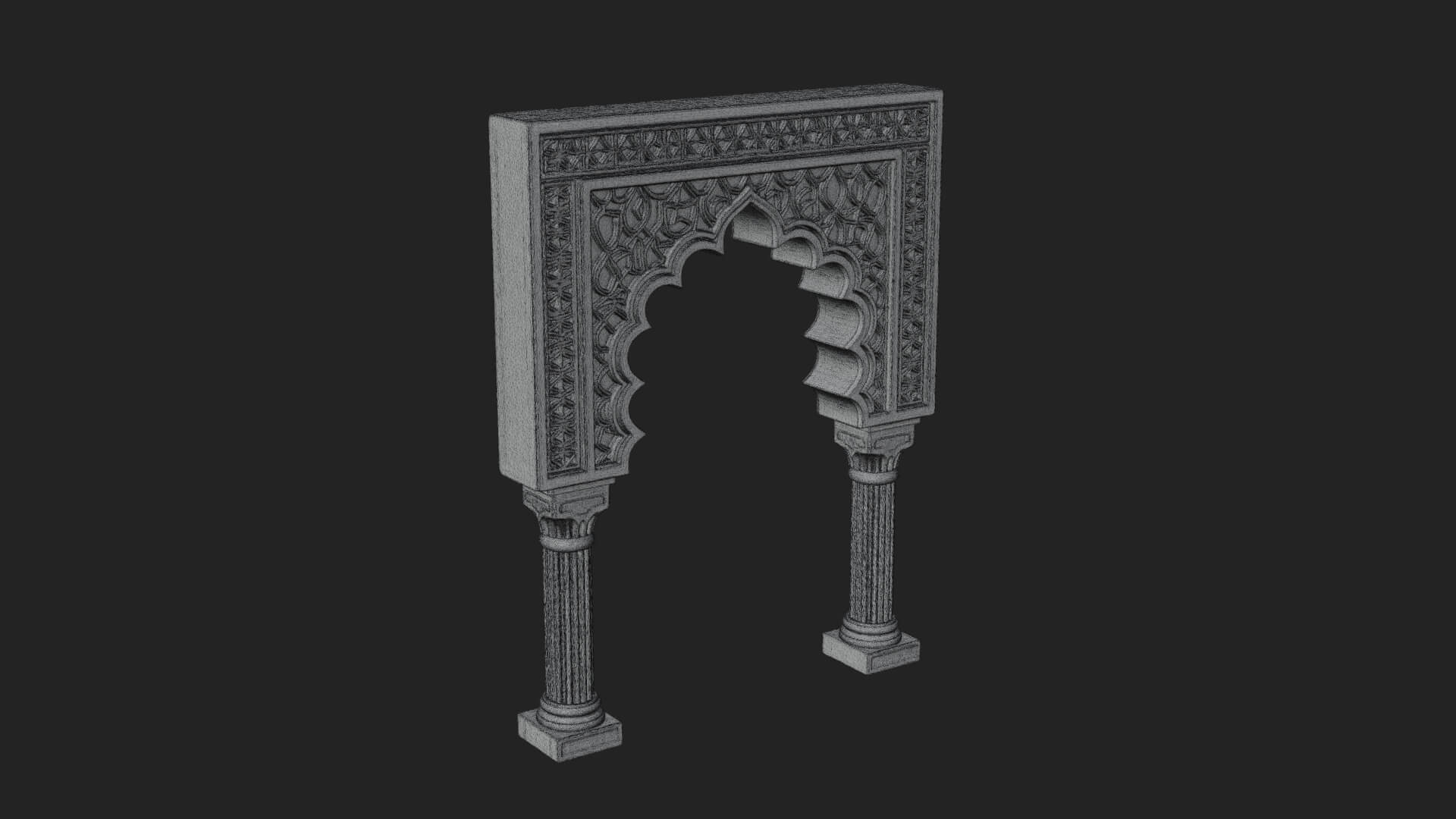Moorish Arch Gateway Model Design 17 3D Print Model 3D Model