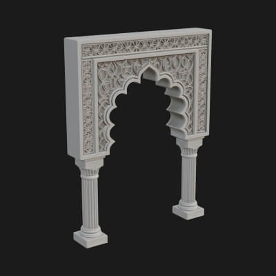 Moorish Arch Gateway Model Design 17 3D Print Model