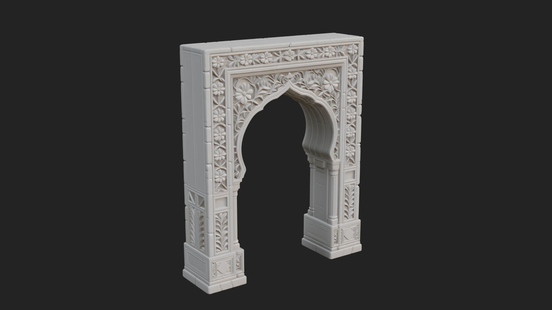 Moorish Arch Gateway Model Design 18 3D Print Model 3D Model