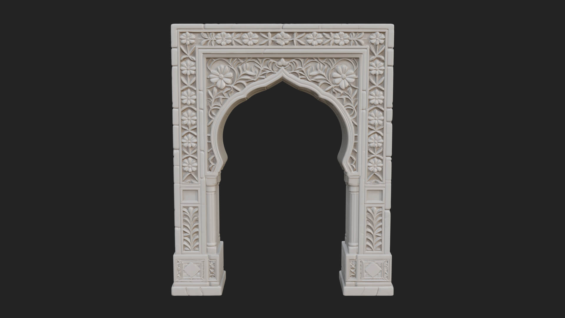 Moorish Arch Gateway Model Design 18 3D Print Model 3D Model