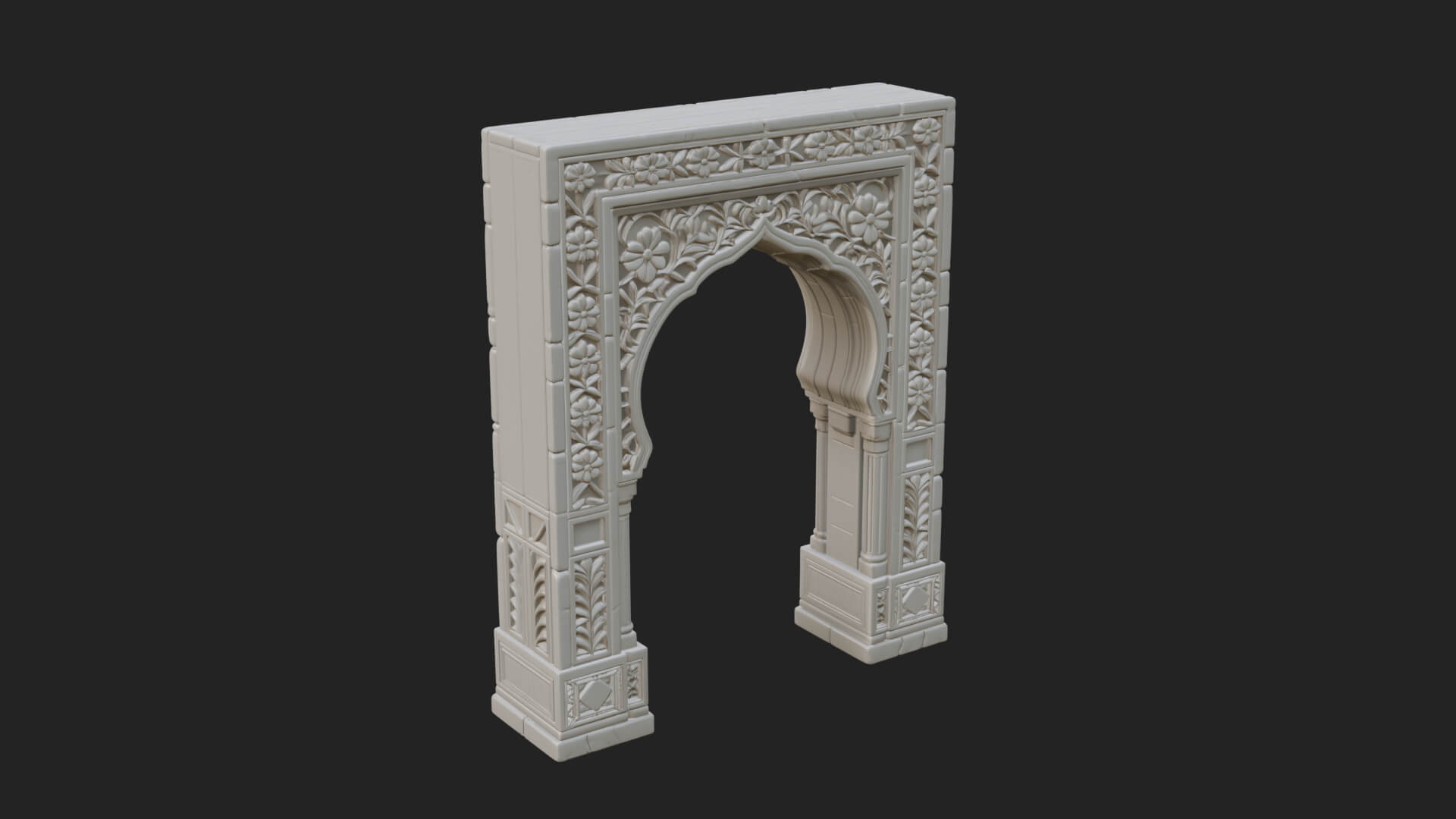 Moorish Arch Gateway Model Design 18 3D Print Model 3D Model