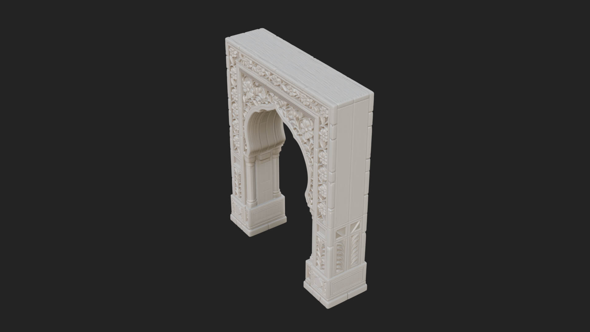 Moorish Arch Gateway Model Design 18 3D Print Model 3D Model
