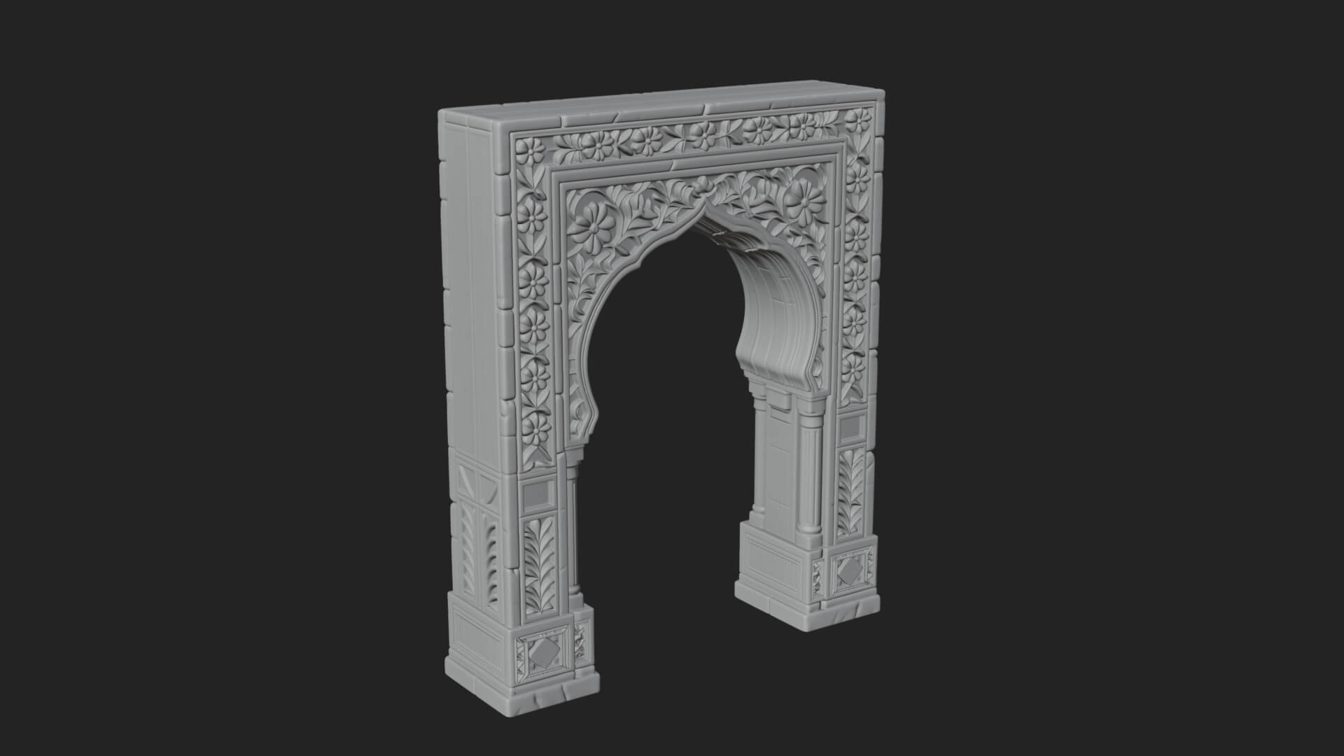Moorish Arch Gateway Model Design 18 3D Print Model 3D Model