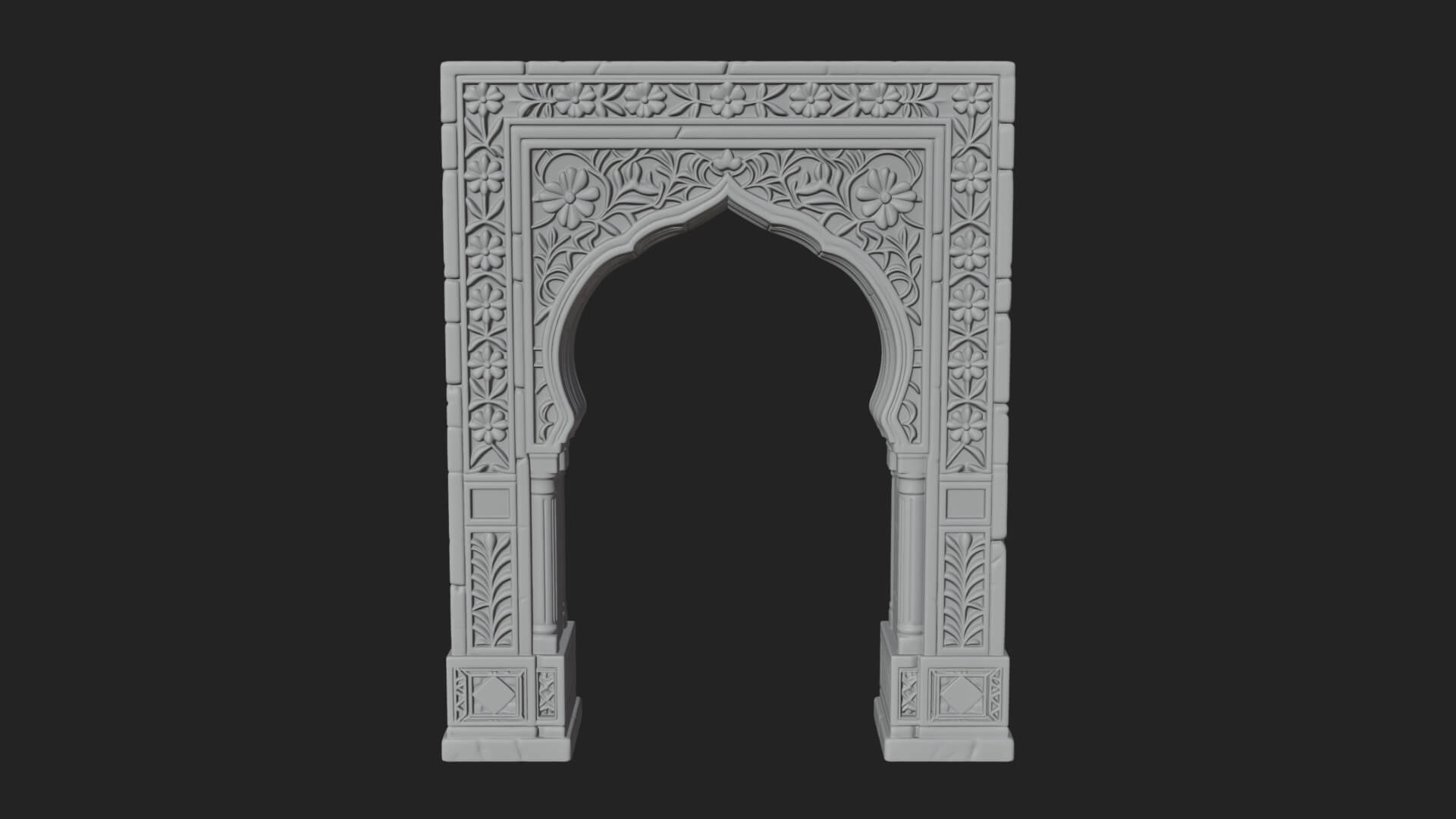 Moorish Arch Gateway Model Design 18 3D Print Model 3D Model