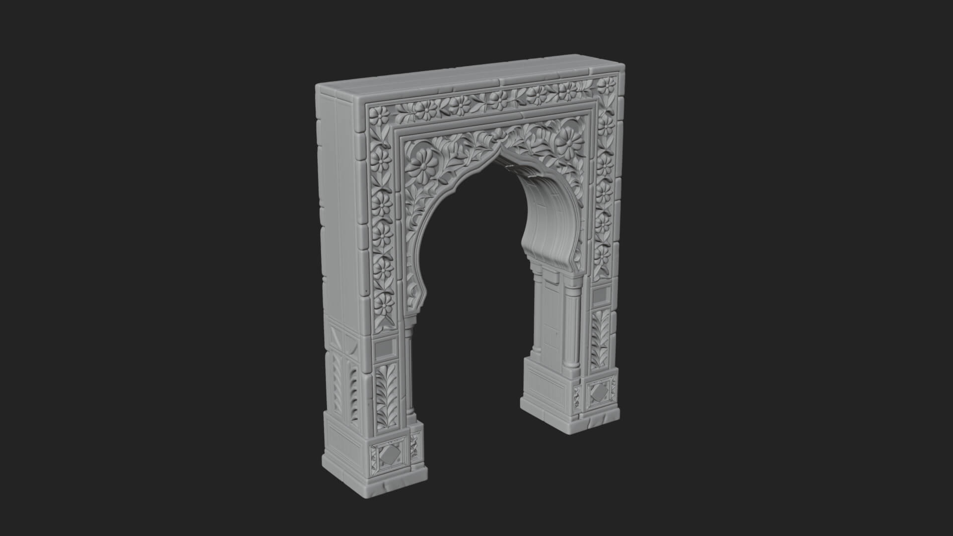 Moorish Arch Gateway Model Design 18 3D Print Model 3D Model