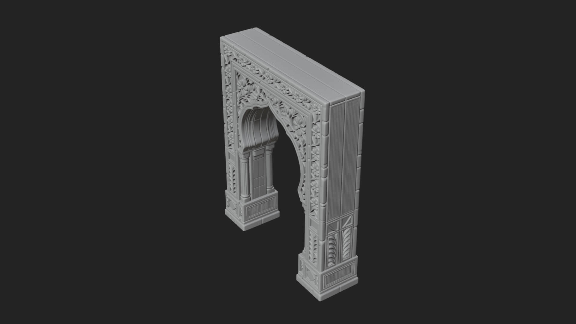 Moorish Arch Gateway Model Design 18 3D Print Model 3D Model