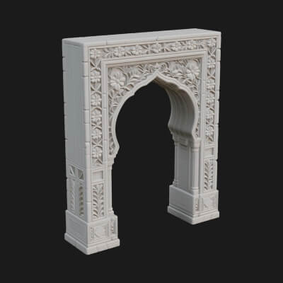 Moorish Arch Gateway Model Design 18 3D Print Model