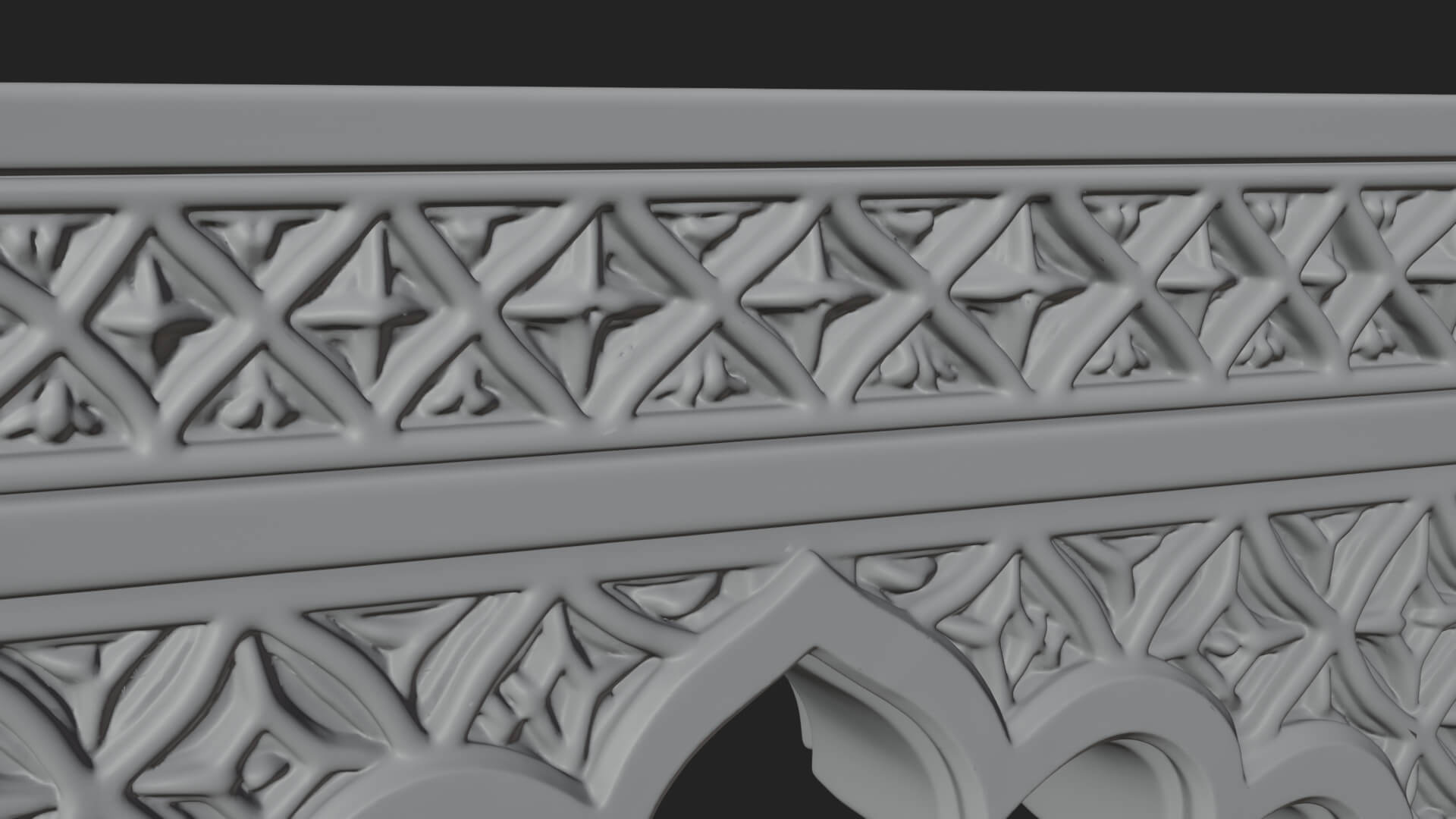 Moorish Arch Gateway Model Design 19 3D Print Model 3D Model