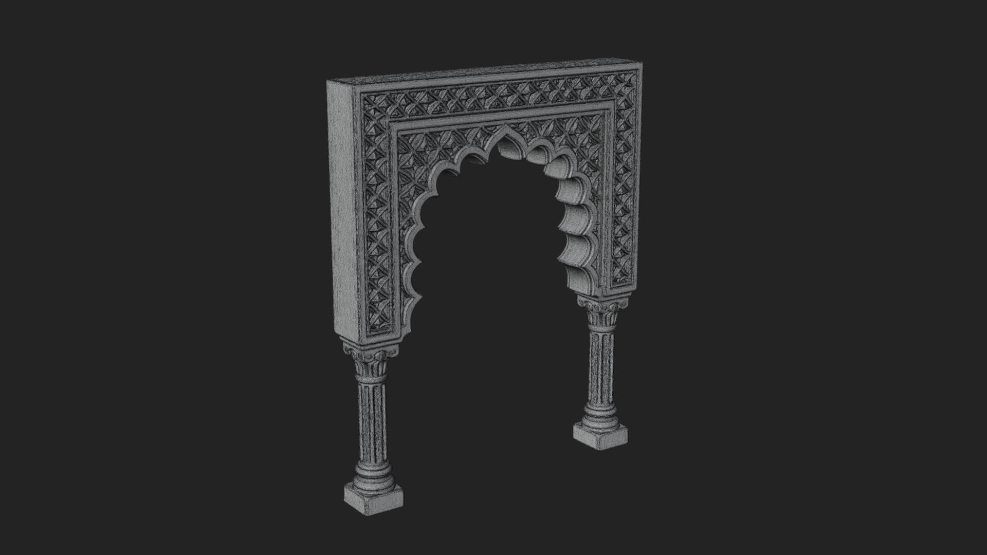 Moorish Arch Gateway Model Design 19 3D Print Model 3D Model