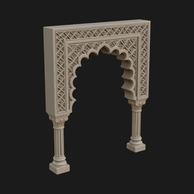 Moorish Arch Gateway Model Design 19 3D Print Model
