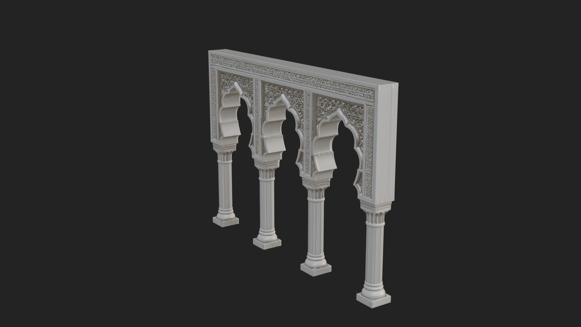 Moorish Arch Gateway Model Design 21 3D Print Model 3D Model