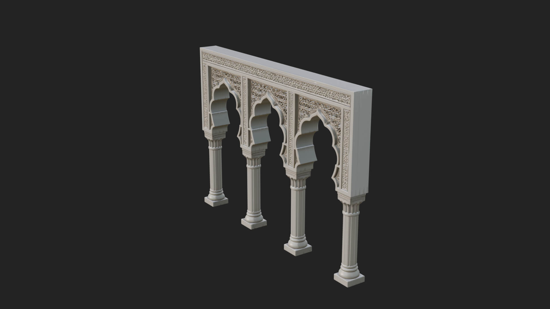 Moorish Arch Gateway Model Design 21 3D Print Model 3D Model