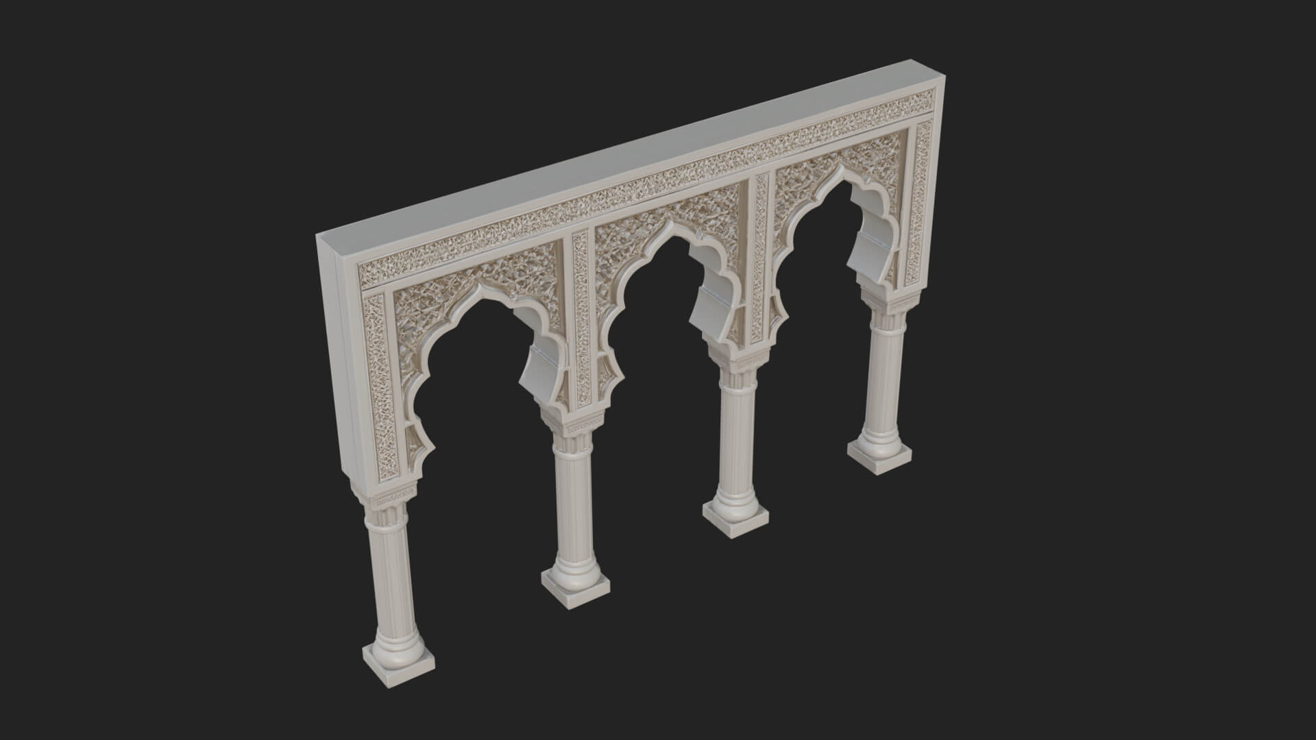 Moorish Arch Gateway Model Design 21 3D Print Model 3D Model