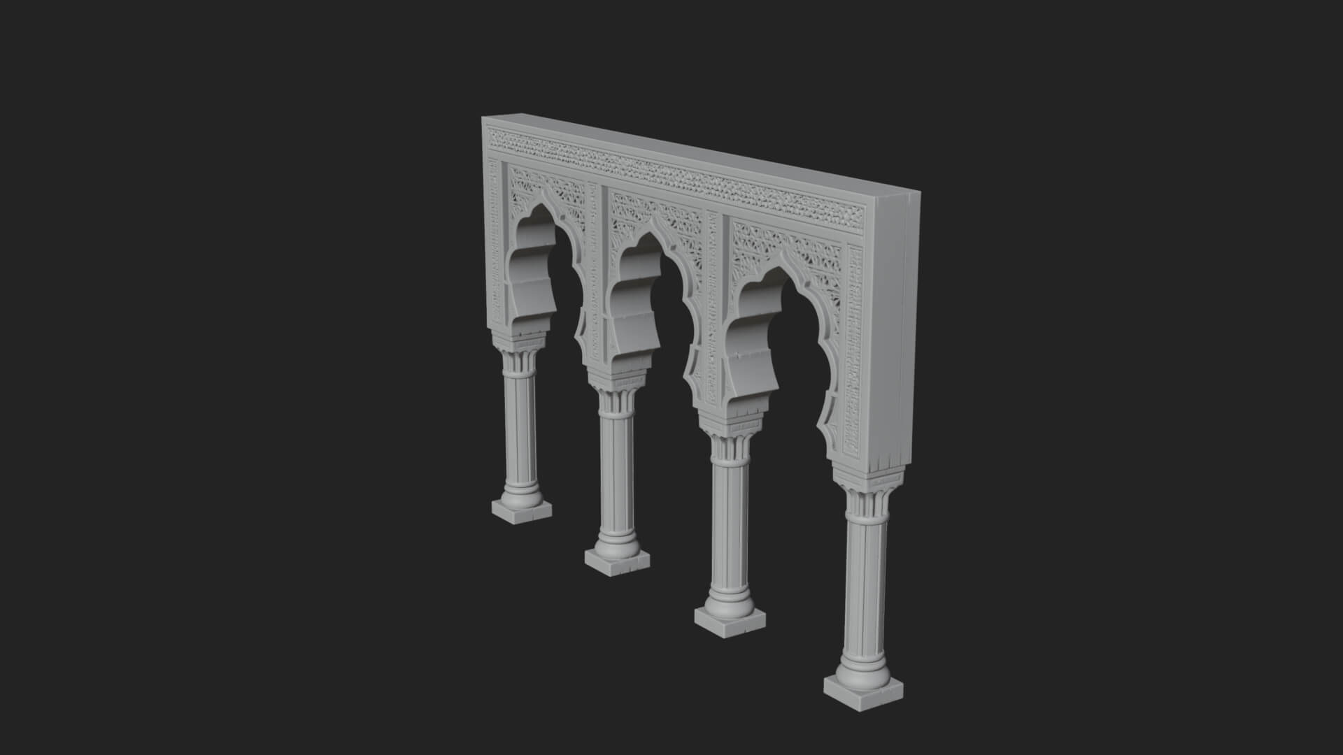 Moorish Arch Gateway Model Design 21 3D Print Model 3D Model