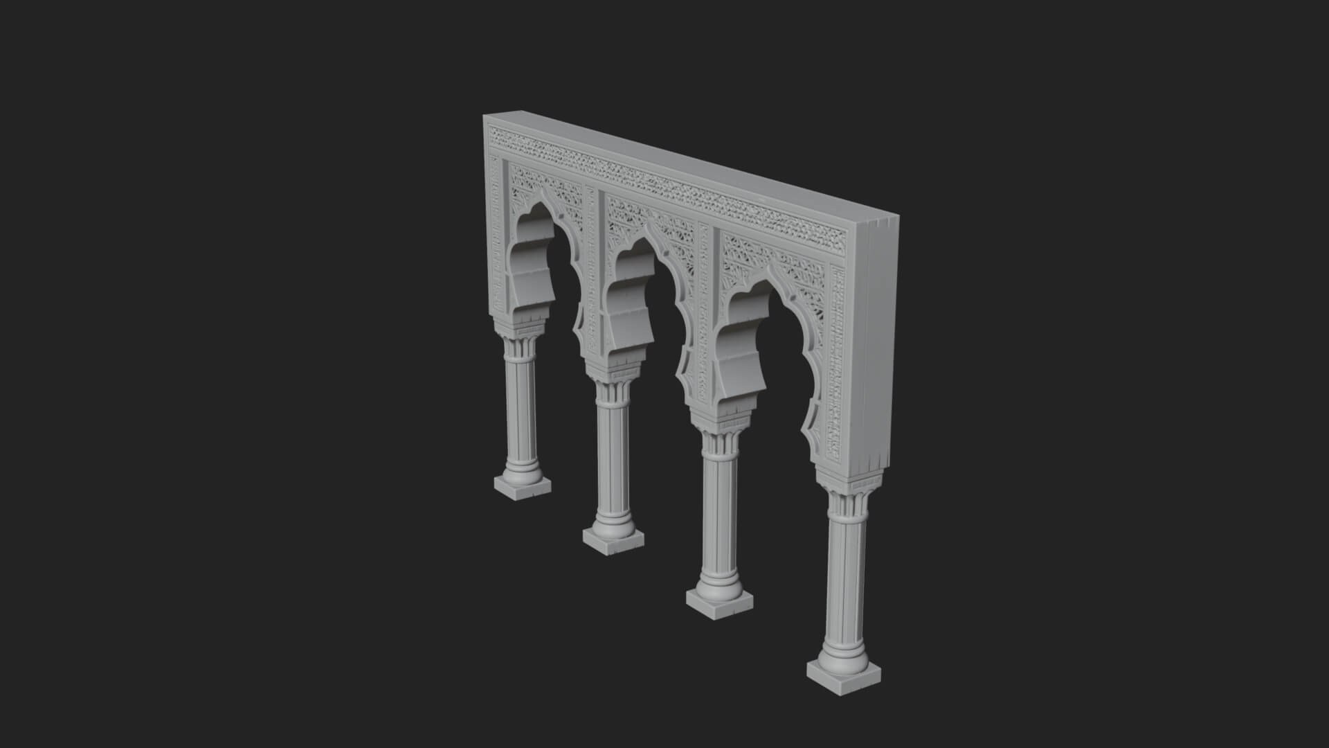 Moorish Arch Gateway Model Design 21 3D Print Model 3D Model