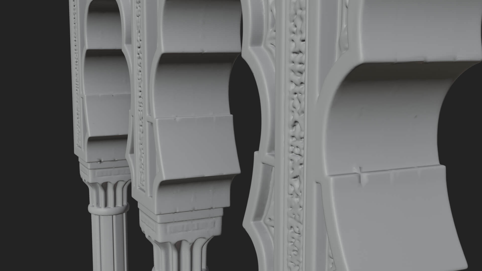 Moorish Arch Gateway Model Design 21 3D Print Model 3D Model