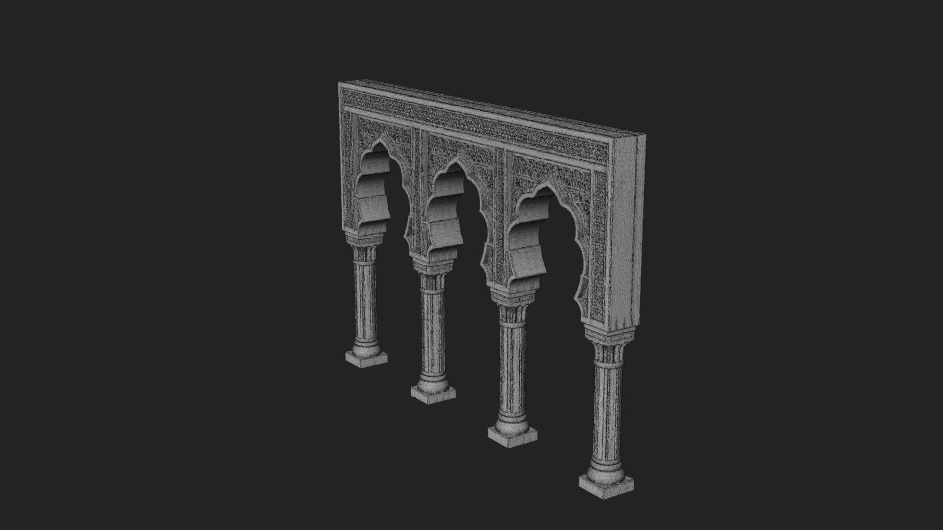 Moorish Arch Gateway Model Design 21 3D Print Model 3D Model