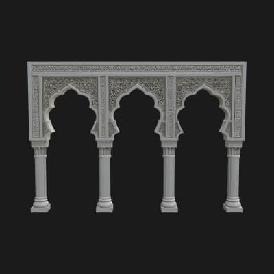 Moorish Arch Gateway Model Design 21 3D Print Model