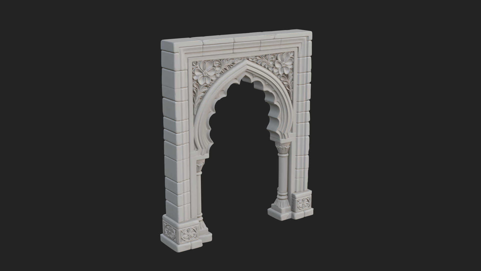 Moorish Arch Gateway Model Design 22 3D Print Model 3D Model