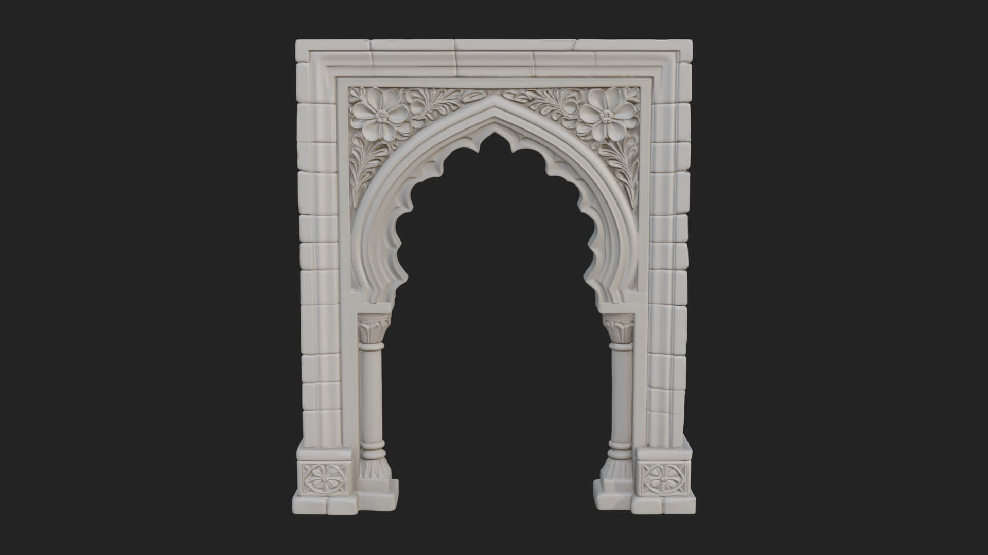 Moorish Arch Gateway Model Design 22 3D Print Model 3D Model