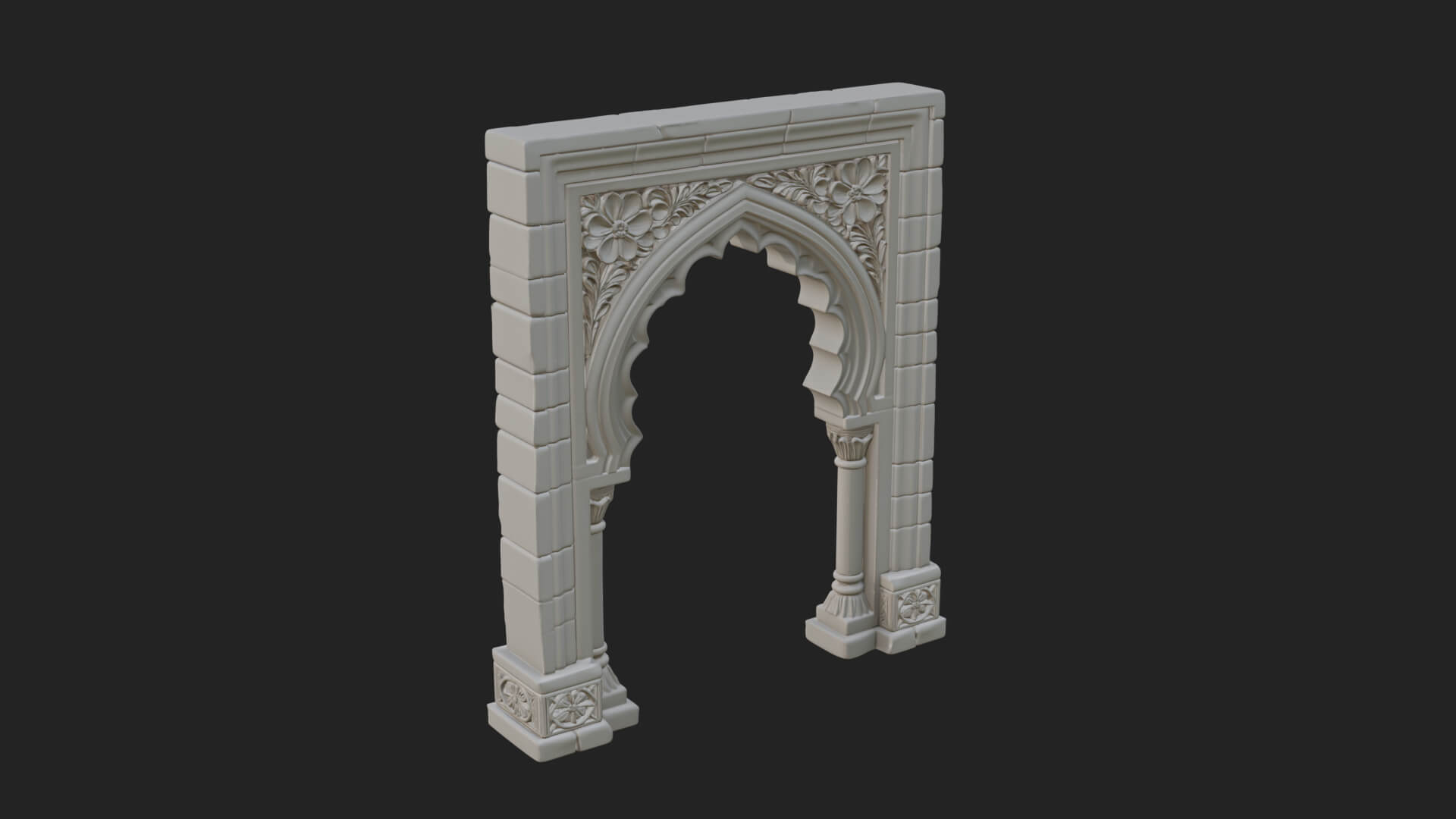 Moorish Arch Gateway Model Design 22 3D Print Model 3D Model