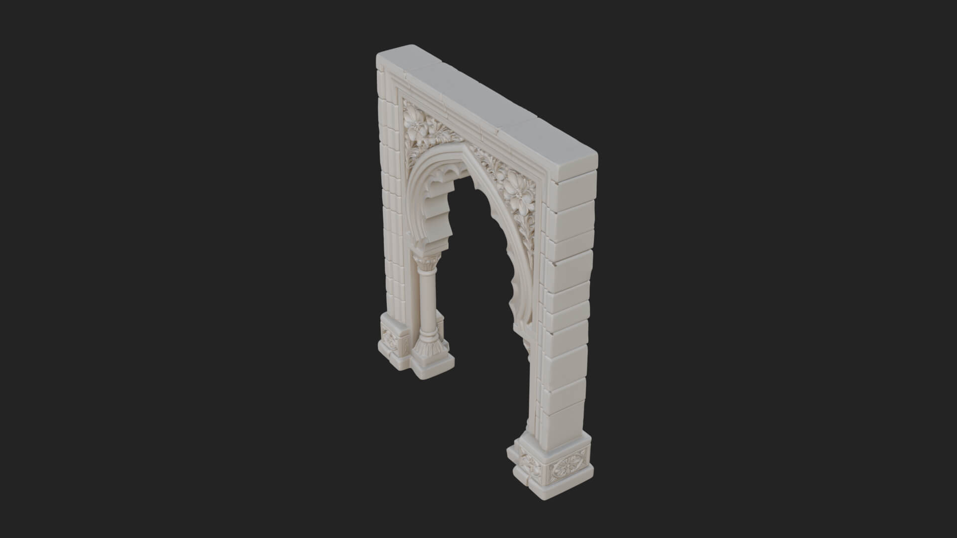 Moorish Arch Gateway Model Design 22 3D Print Model 3D Model