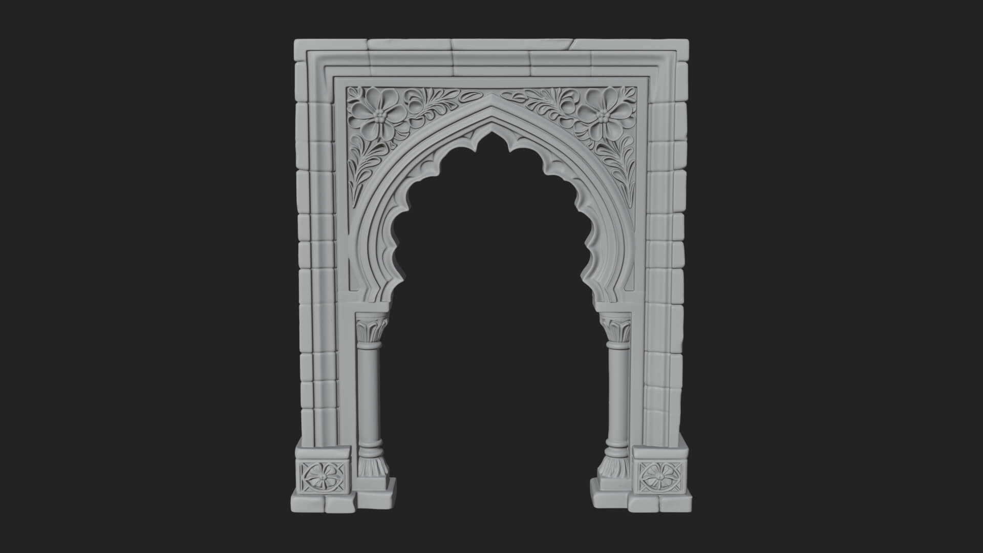 Moorish Arch Gateway Model Design 22 3D Print Model 3D Model