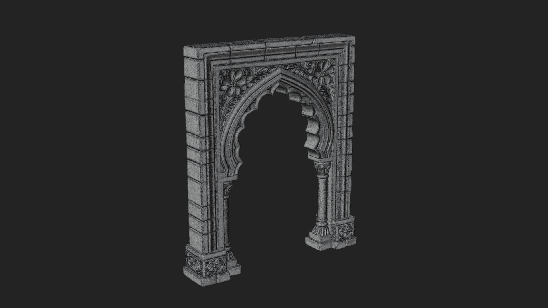 Moorish Arch Gateway Model Design 22 3D Print Model 3D Model