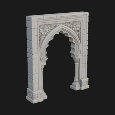 Moorish Arch Gateway Model Design 22 3D Print Model